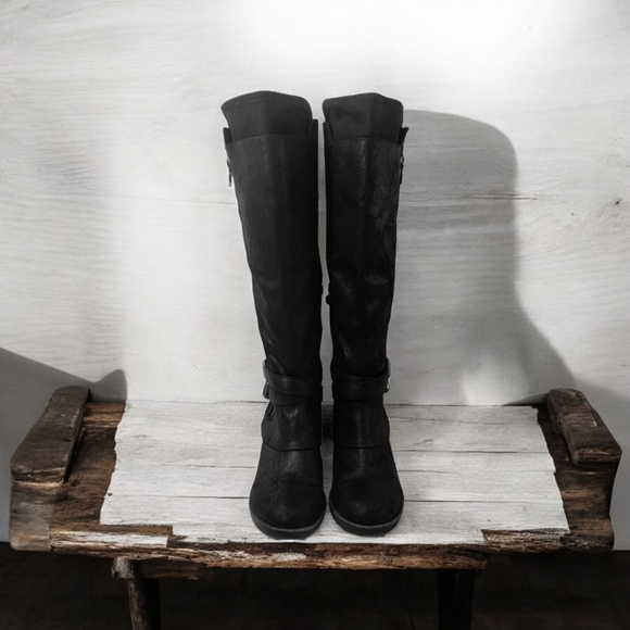 Carlos Santana Leather closed toes knee high boots Black Size 6 Womens - Picture 5 of 7